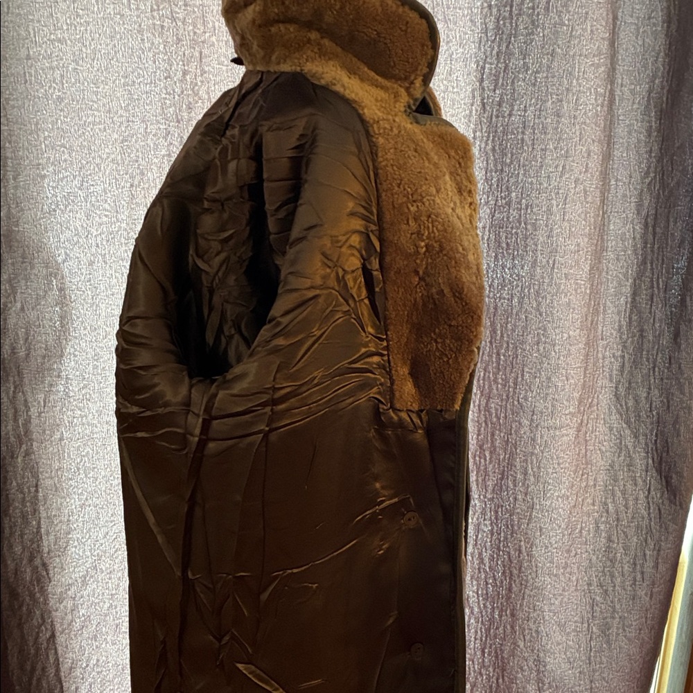Brown Genuine Shearling Women's Coat Made in England. - Picture 10 of 16